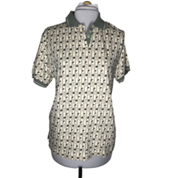 Fairway Outfitters Tops - Fairway Outfitters Women's Quarter Front Button Short Sleeve Golf Shirt Size L